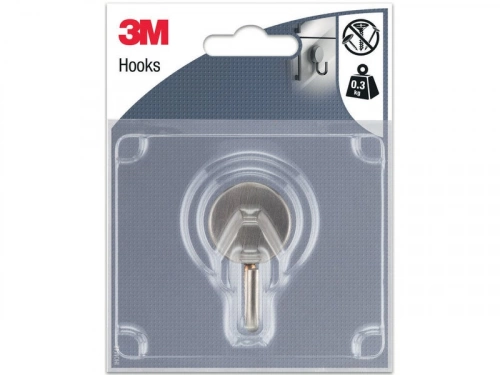 Crochet à suspendre réutilisable Permanent 3M, gris