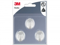 Lot de 3 crochets adhésif, 3M gris / argent 0.3 kg