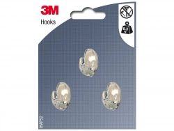 Lot de 3 crochets adhésif, 3M transparent 0.3 kg