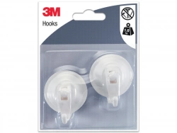Lot de 2 crochets à ventouse 3M, blanc