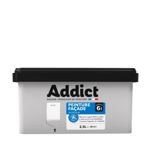 Peinture extérieure façade , ADDICT blanc 2.5l