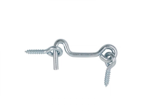 Crochet contrevent et piton zingué blanc D.4mm x L.80mm AFBAT
