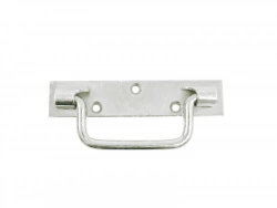 Poignée Sur Platine Acier Zingué, H.25 X L.160 X P.10 Mm