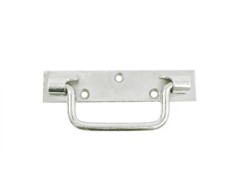Poignée Sur Platine Acier Zingué, H.25 X L.160 X P.10 Mm