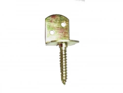 Équerre pour clôture bois avec vis D1.5 acier zingué blanc