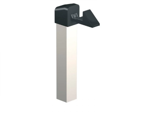 Arrêt Aluminium Laqué, H.380 X L.45 X P.138 Mm