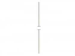 Tringle Manivelle Acier Laqué, H.1200 X L.12 X P.12 Mm