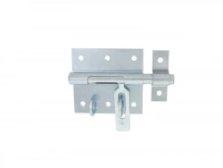 Verrou À Levier Verrou De Box Porte Cadenas + Gâche Afbat, Acier Zingué Gris
