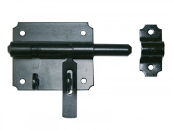Verrou De Box Porte Cadenas Acier Prépeint, H.70 X L.150 X P.26 Mm