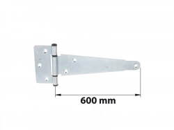 Penture Anglaise Axe Composite L. 600 Mm Acier Zingué Blanc