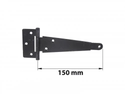 Penture anglaise axe composite en acier, L.150 mm noir mat