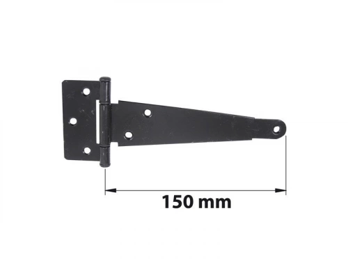 Penture anglaise axe composite en acier, L.150 mm noir mat