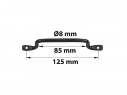 Poignée Fil L. 140 Mm Afbat Acier Noir Mat