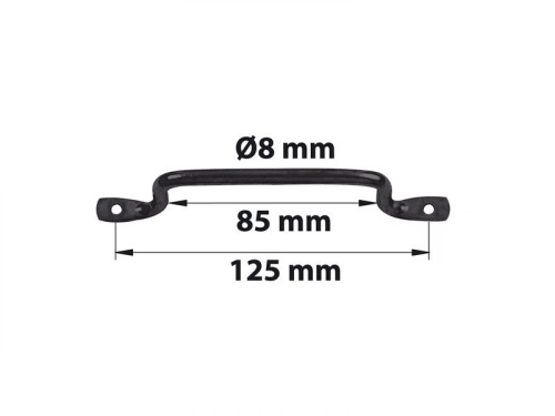 Poignée Fil L. 140 Mm Afbat Acier Noir Mat