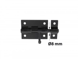 Verrou de box à levier + gâche, AFBAT, diam.8 mm acier noir