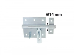 Verrou À Levier Verrou De Box Porte Cadenas + Gâche Afbat, Acier Zingué Gris