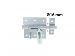 Verrou À Levier Verrou De Box Porte Cadenas + Gâche Afbat, Acier Zingué Gris