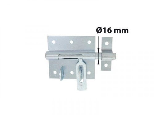 Verrou À Levier Verrou De Box Porte Cadenas + Gâche Afbat, Acier Zingué Gris