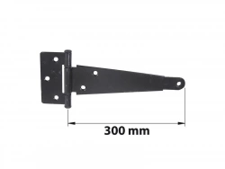 Penture Anglaise Axe Comp L300 Noir Acier Mat, H.7 X L.340 X P.95 Mm