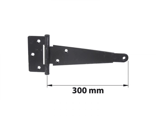 Penture Anglaise Axe Comp L300 Noir Acier Mat, H.7 X L.340 X P.95 Mm