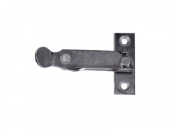 Arrêt pour persienne fermeture vers la gauche en acier zingué, H.62 x P.12 mm