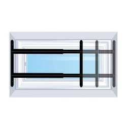 Grille de défense télescopique, AFBAT, 2 barreaux 55 cm à 103 cm, acier peint noir