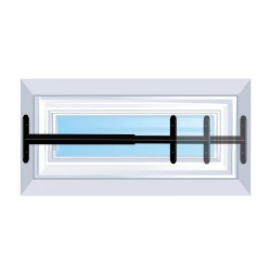 Grille de défense télescopique, AFBAT, 1 barreau 55 cm à 103 cm, acier peint noir