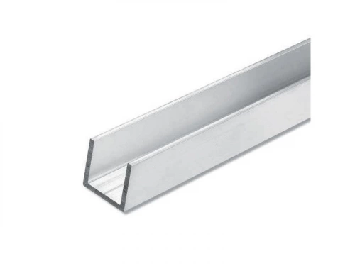 U Carré Aluminium Brut, L.1 M X L.0.75 Cm X H.0.75 Cm