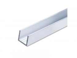 U Carré Aluminium Brut, L.1 M X L.3.15 Cm X H.1.15 Cm
