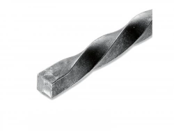 Carré Torsadé Acier Brut, L.1 M X L.1.2 Cm X H.1.2 Cm