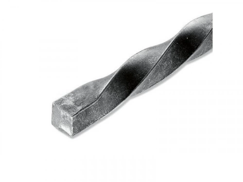 Carré Torsadé Acier Brut, L.1 M X L.1.2 Cm X H.1.2 Cm