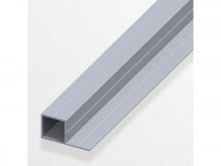 Tube Carré Aluminium Brut, L.1 M X L.3.75 Cm X H.1.95 Cm