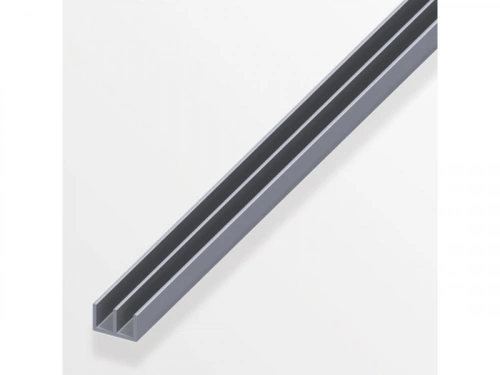 Double U Aluminium Brut, L.2 M X L.1.59 Cm X H.1 Cm