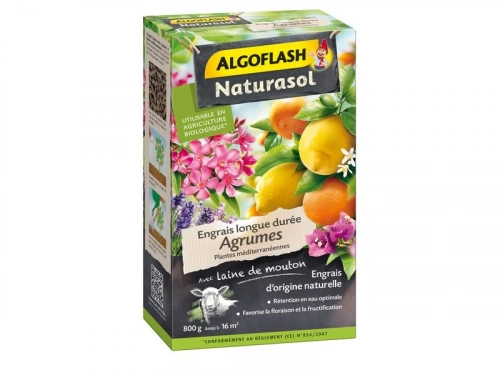 Engrais naturel plante méditerranéenne ALGOFLASH NATURASOL 800 g 16 m²