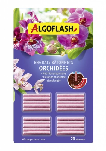 Engrais orchidée ALGOFLASH 20 batonnets