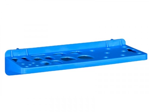 Porte 24 outils pour panneau mural jaune, l.23 x H.4.6 x P.9.5 cm