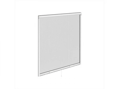 Moustiquaire enroulement vertical 140x140 cadre alu blanc