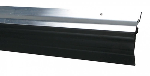 Bas de porte à visser brosse AXTON,  L.250 cm aluminium