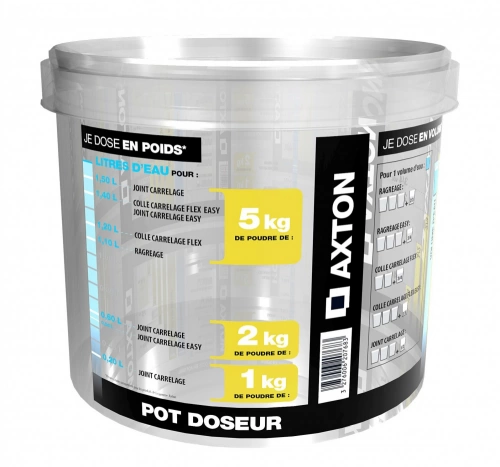 Seau doseur polypropylène AXTON Axton pot doseur, 1.5 l