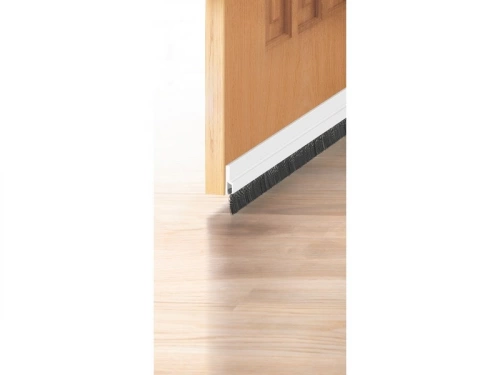Bas de porte adhésif brosse AXTON, L. 100 cm blanc