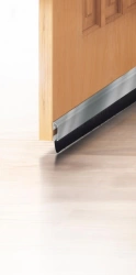 Bas de porte à visser brosse AXTON, L.100 cm aluminium