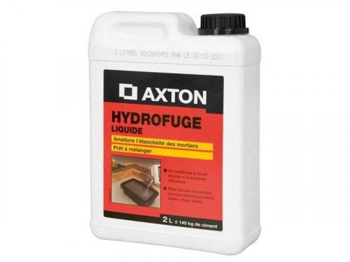 Hydrofuge Pour Mortier Axton 2 L Blanc
