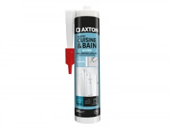 Mastic cuisine & salle de bains acétique, AXTON, 280 ml transparent