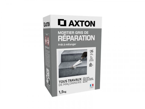Mortier de réparation gris AXTON, 1,5 kg