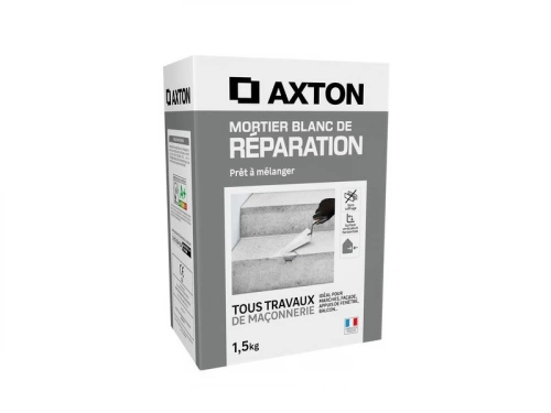 Mortier de réparation blanc AXTON, 1,5 kg