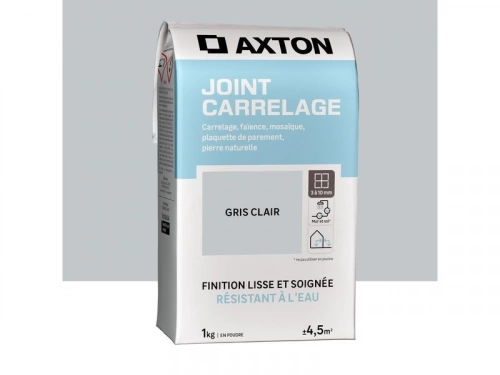 Joint poudre carrelage / mosaïque supérieur à 3 mm, AXTON, gris 1 kg