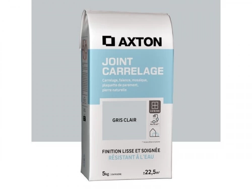 Joint poudre carrelage / mosaïque supérieur à 3 mm, AXTON, gris 5 kg