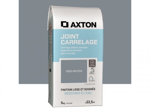 Joint poudre carrelage / mosaique superieur a 3mm AXTON gris moyen 5KG