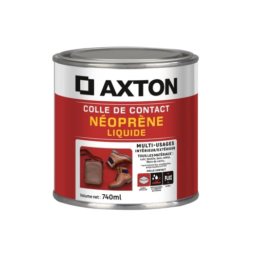 Colle d'assemblage contact neoprene liquide axton pot metal 740ml/644g