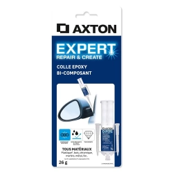 Colle de reparation epoxy bi-composant axton expert seringue 26g